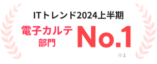ITトレンド2024上半期 電子カルテ部門 No.1 ※1