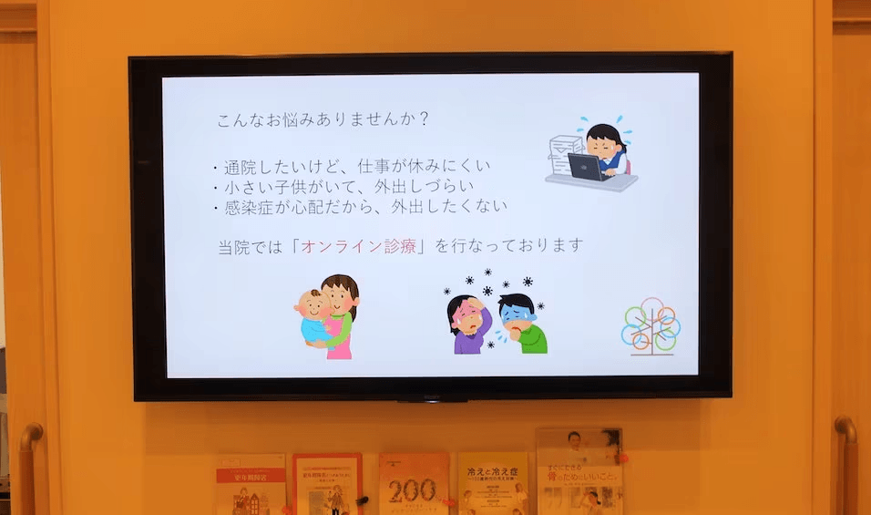 吉丸女性ヘルスケアクリニックにあるモニター